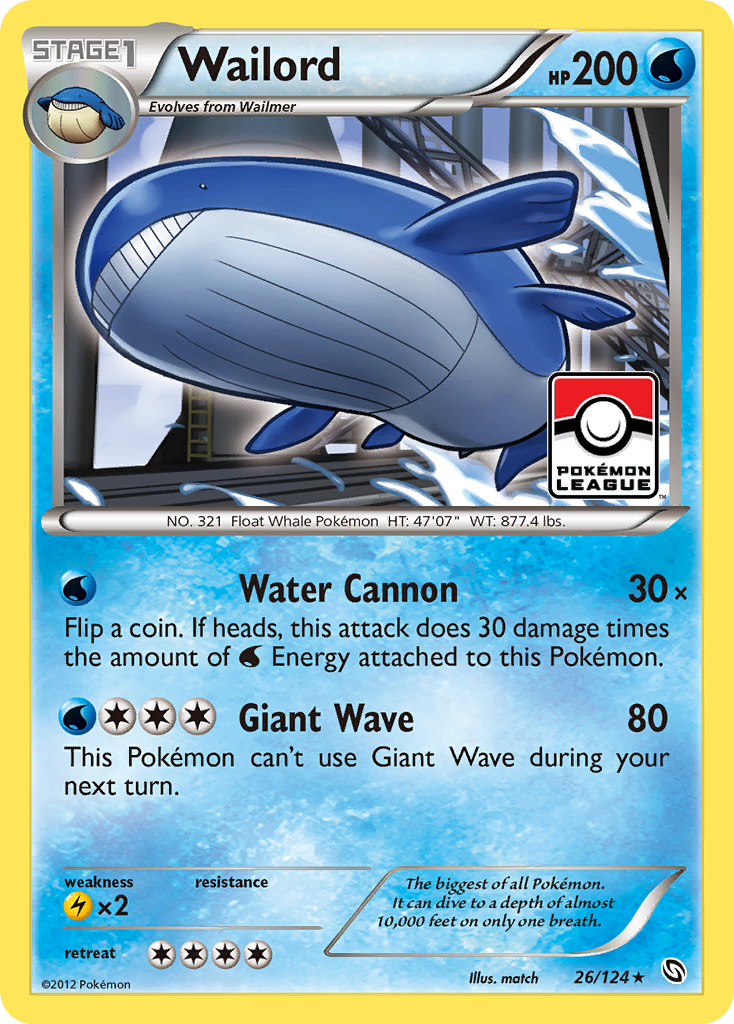 Wailord (26/124) [Black & White: Dragons Exalted] | Galaxy Games LLC