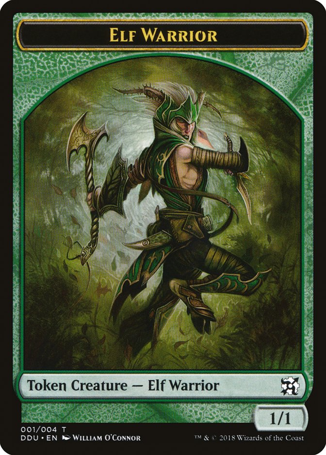 Elf Warrior Token [Duel Decks: Elves vs. Inventors Tokens] | Galaxy Games LLC