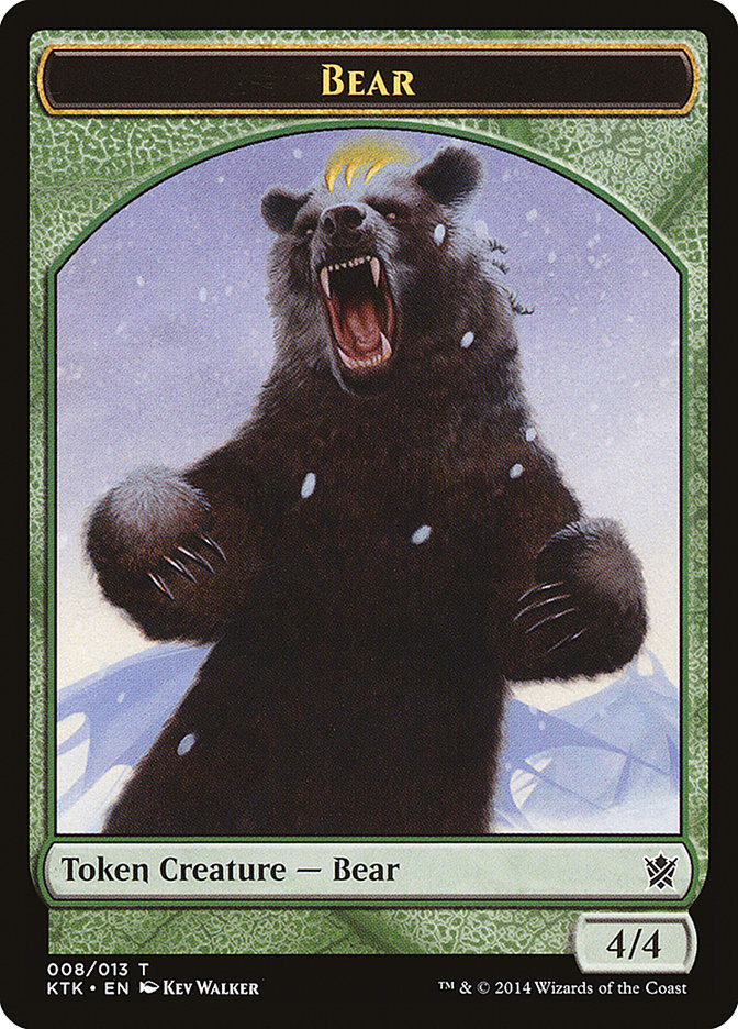 Bear Token [Khans of Tarkir Tokens] | Galaxy Games LLC