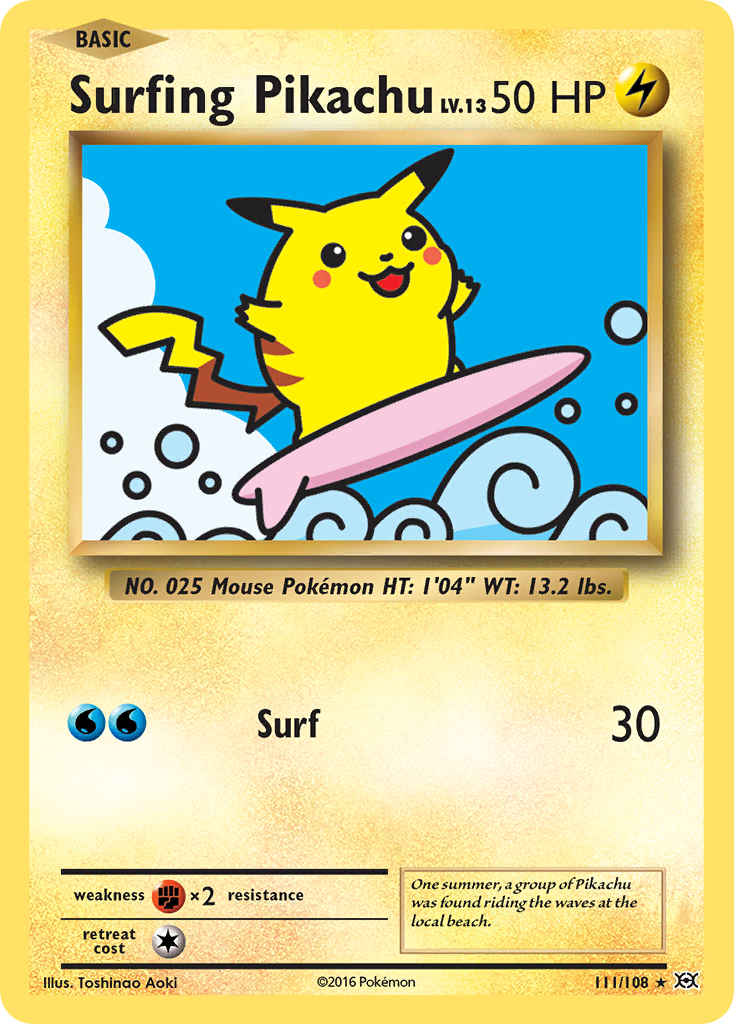Surfing Pikachu (111/108) [XY: Evolutions] | Galaxy Games LLC