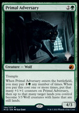 Primal Adversary (Promo Pack) [Innistrad: Midnight Hunt Promos] | Galaxy Games LLC