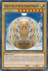 Hieratic Seal of the Sun Dragon Overlord [GAOV-EN002] Common | Galaxy Games LLC