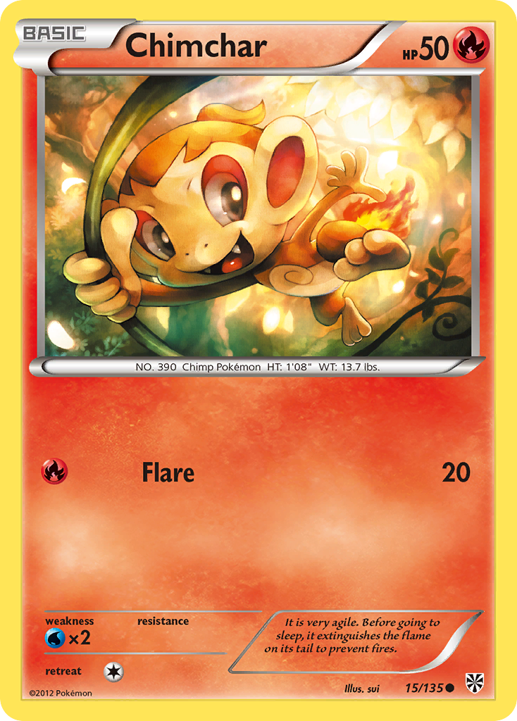 Chimchar (15/135) [Black & White: Plasma Storm] | Galaxy Games LLC