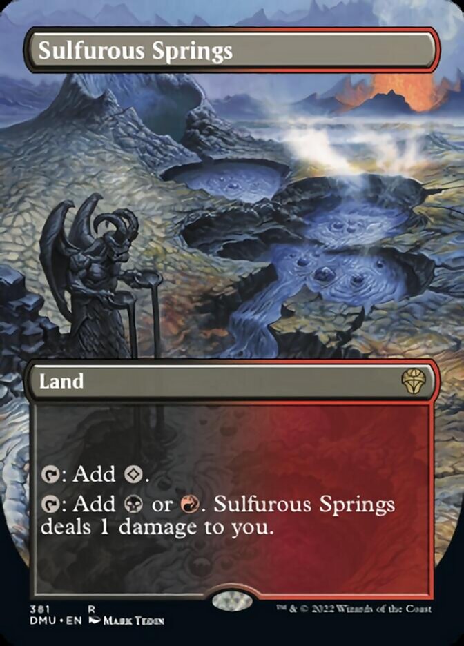 Sulfurous Springs (Borderless Alternate Art) [Dominaria United] | Galaxy Games LLC