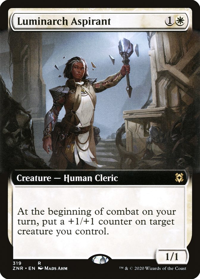 Luminarch Aspirant (Extended Art) [Zendikar Rising] | Galaxy Games LLC