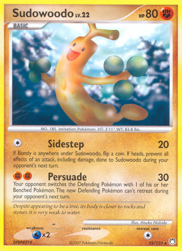 Sudowoodo (35/123) [Diamond & Pearl: Mysterious Treasures] | Galaxy Games LLC