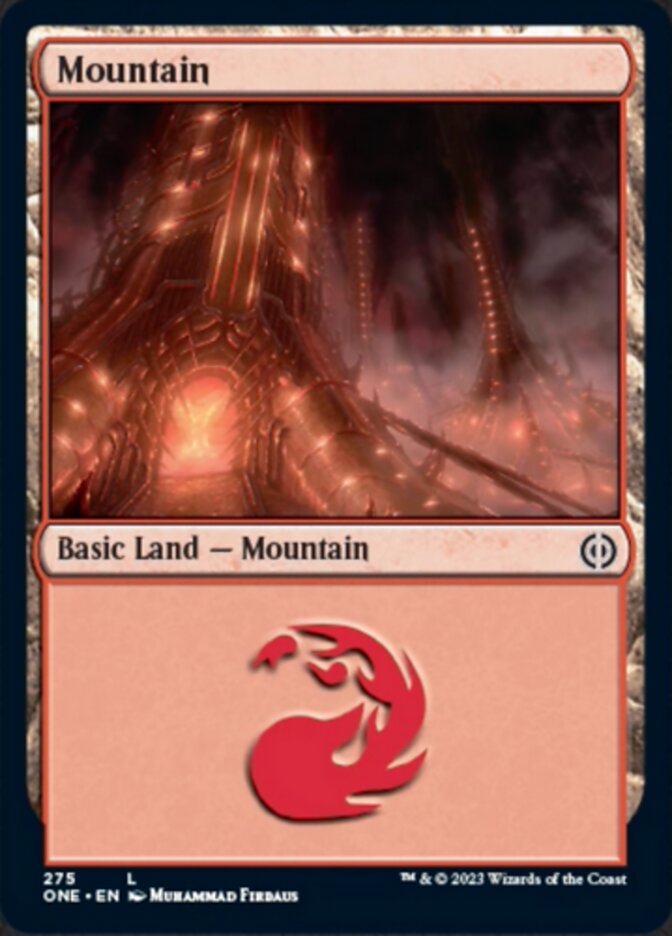 Mountain (275) [Phyrexia: All Will Be One] | Galaxy Games LLC