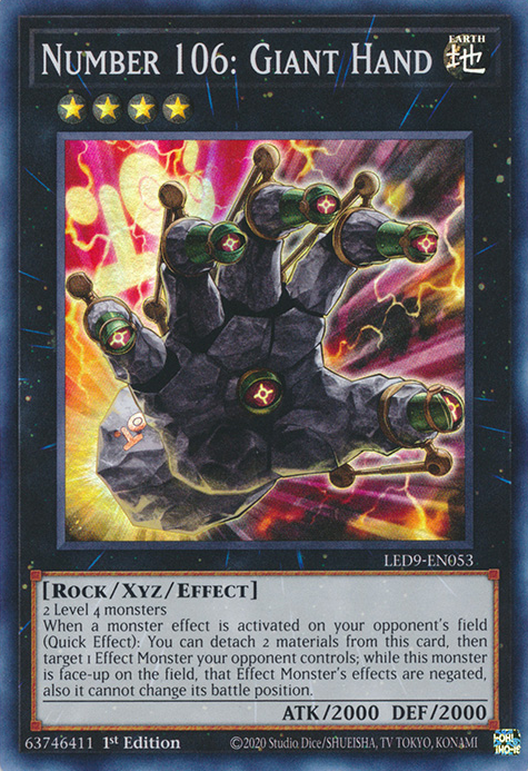 Number 106: Giant Hand [LED9-EN053] Super Rare | Galaxy Games LLC