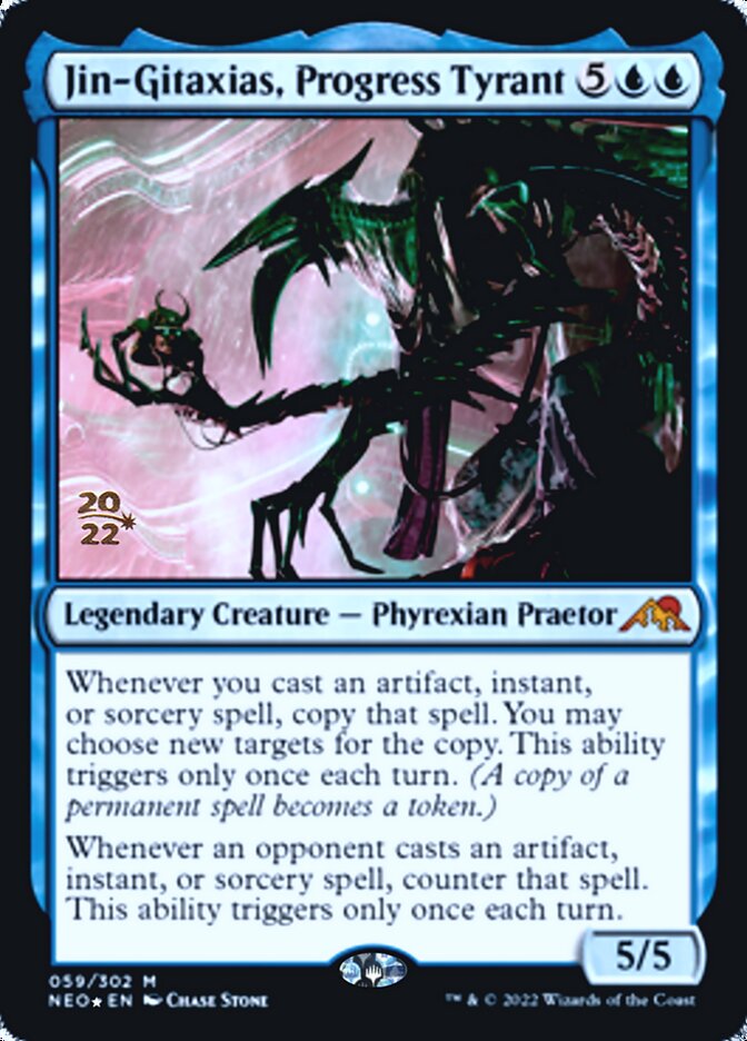 Jin-Gitaxias, Progress Tyrant [Kamigawa: Neon Dynasty Prerelease Promos] | Galaxy Games LLC