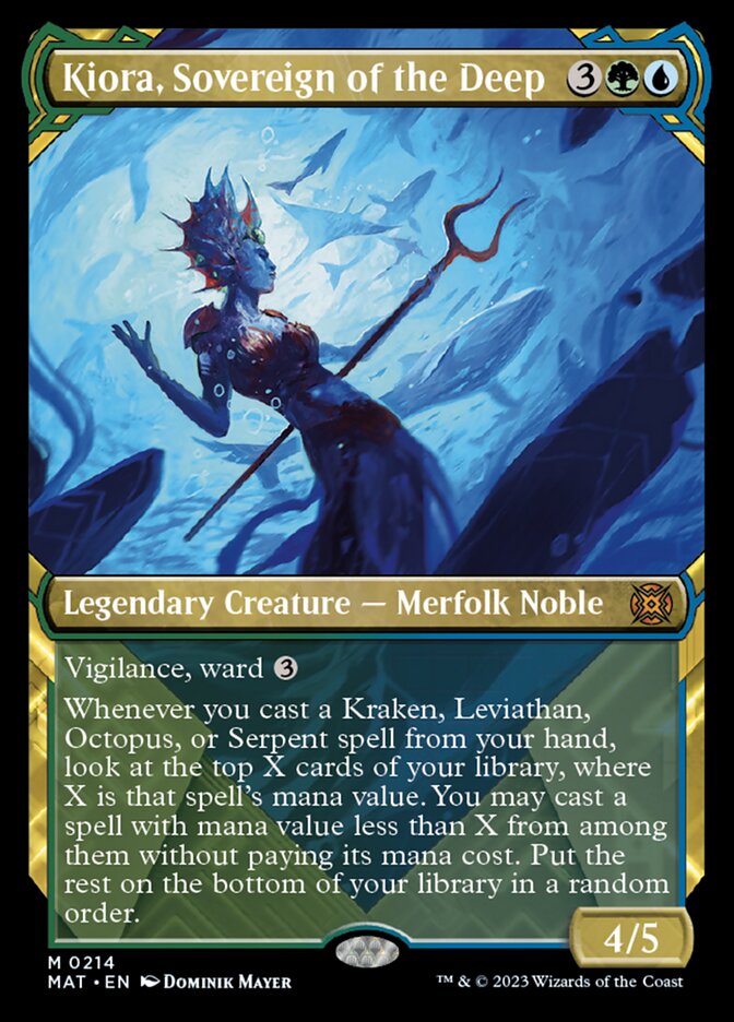 Kiora, Sovereign of the Deep (Showcase Halo Foil) [March of the Machine: The Aftermath] | Galaxy Games LLC