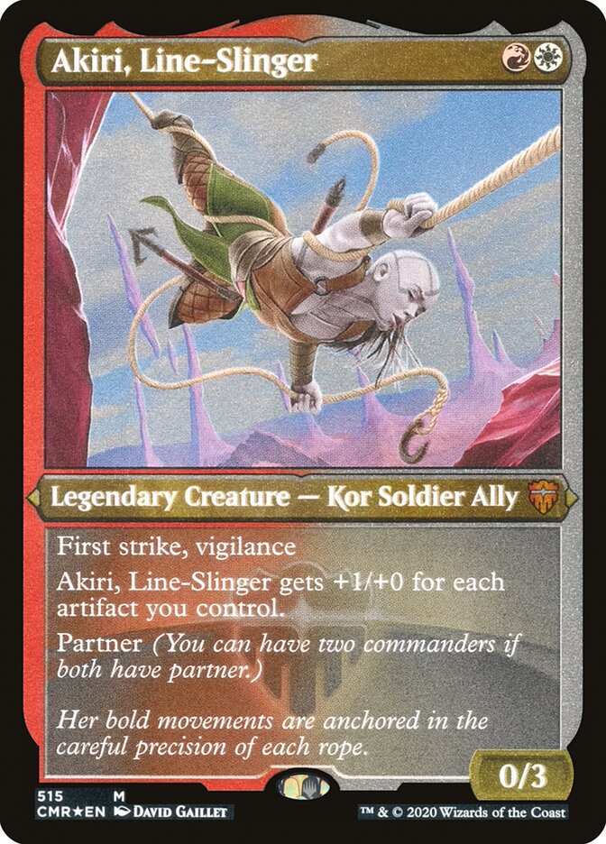 Akiri, Line-Slinger (Etched) [Commander Legends] | Galaxy Games LLC