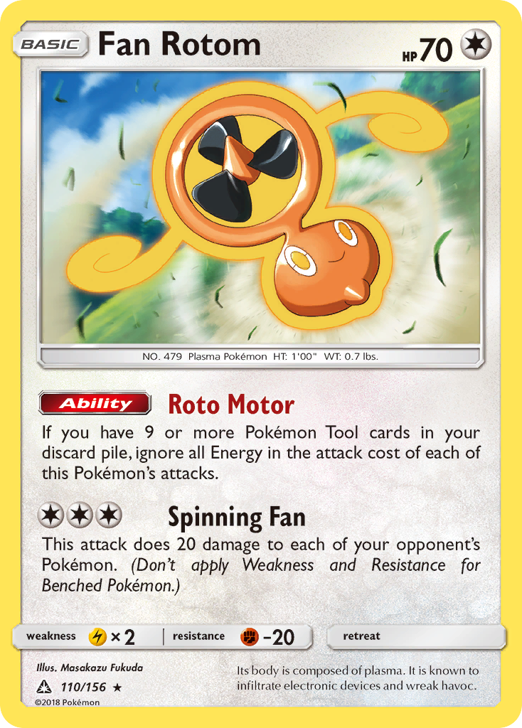 Fan Rotom (110/156) [Sun & Moon: Ultra Prism] | Galaxy Games LLC