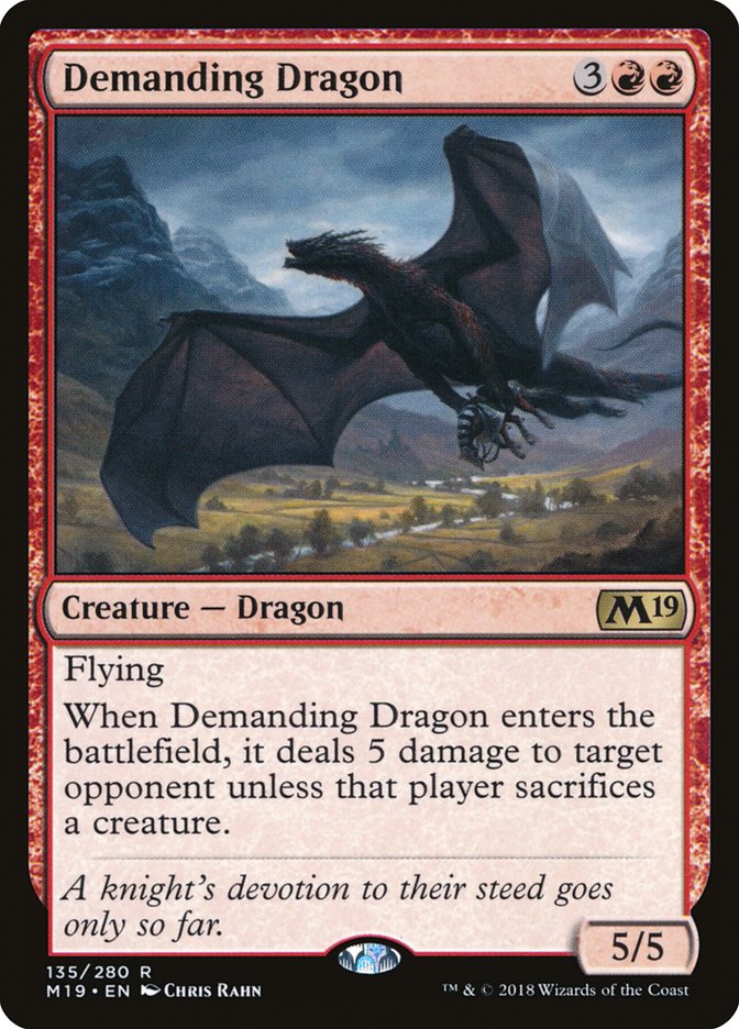 Demanding Dragon [Core Set 2019] | Galaxy Games LLC