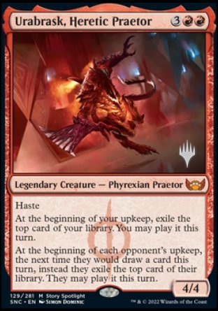 Urabrask, Heretic Praetor (Promo Pack) [Streets of New Capenna Promos] | Galaxy Games LLC