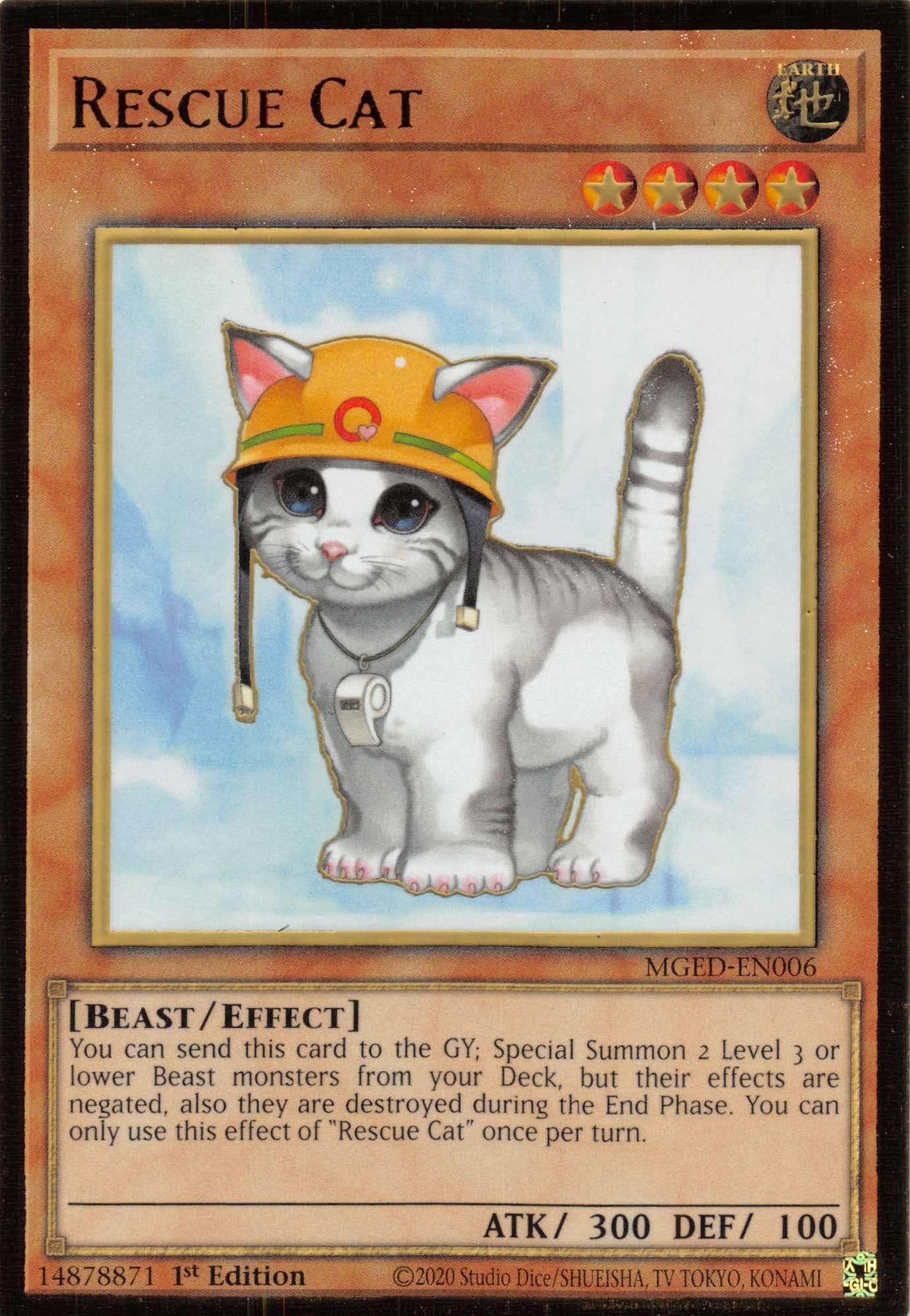 Rescue Cat [MGED-EN006] Gold Rare | Galaxy Games LLC