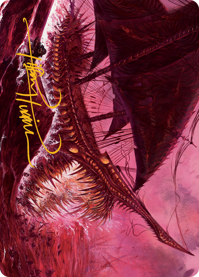 Marauding Dreadship Art Card (Gold-Stamped Signature) [March of the Machine Art Series] | Galaxy Games LLC