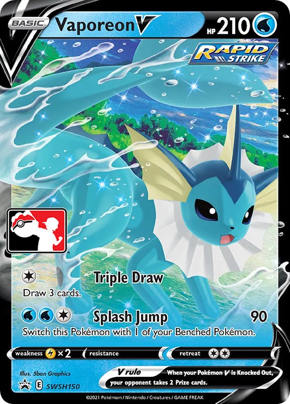 Vaporeon V (SWSH150) [Prize Pack Series One] | Galaxy Games LLC