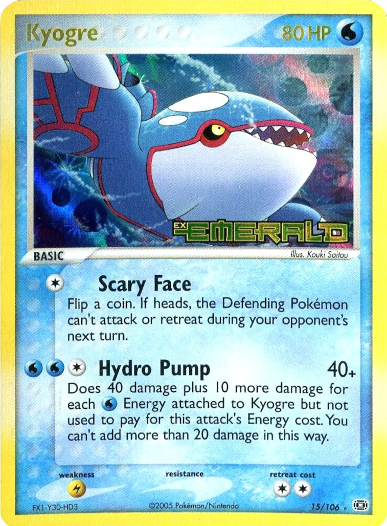 Kyogre (15/106) (Stamped) [EX: Emerald] | Galaxy Games LLC