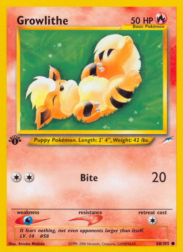 Growlithe (68/105) [Neo Destiny 1st Edition] | Galaxy Games LLC