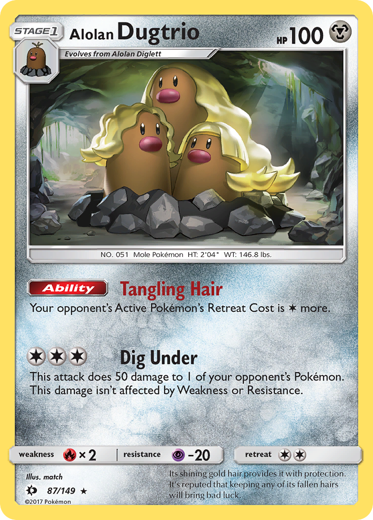 Alolan Dugtrio (87/149) [Sun & Moon: Base Set] | Galaxy Games LLC