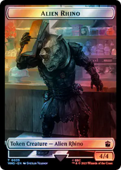 Alien Rhino // Treasure (0060) Double-Sided Token (Surge Foil) [Doctor Who Tokens] | Galaxy Games LLC