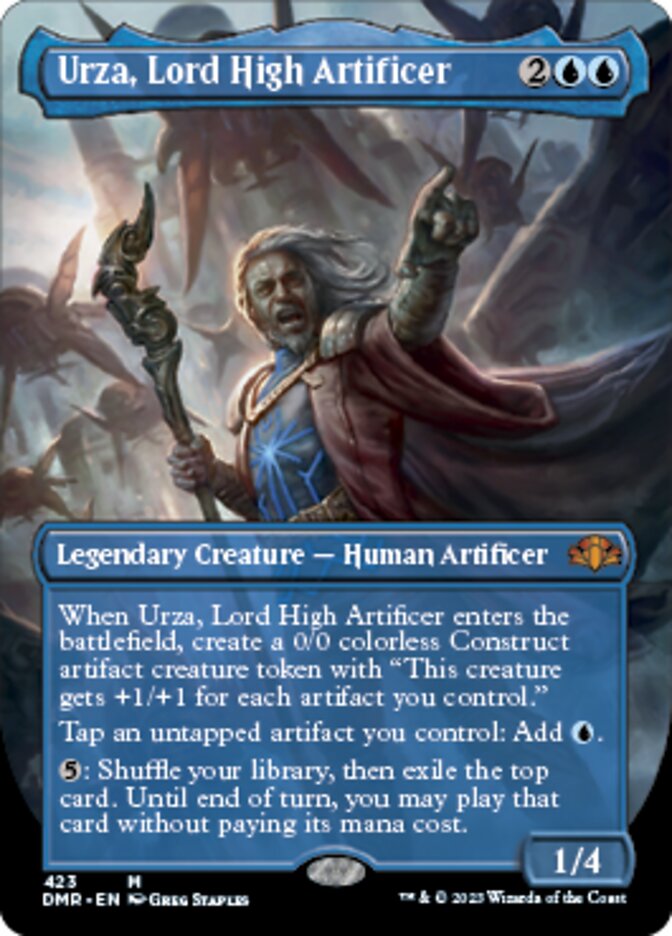 Urza, Lord High Artificer (Borderless Alternate Art) [Dominaria Remastered] | Galaxy Games LLC