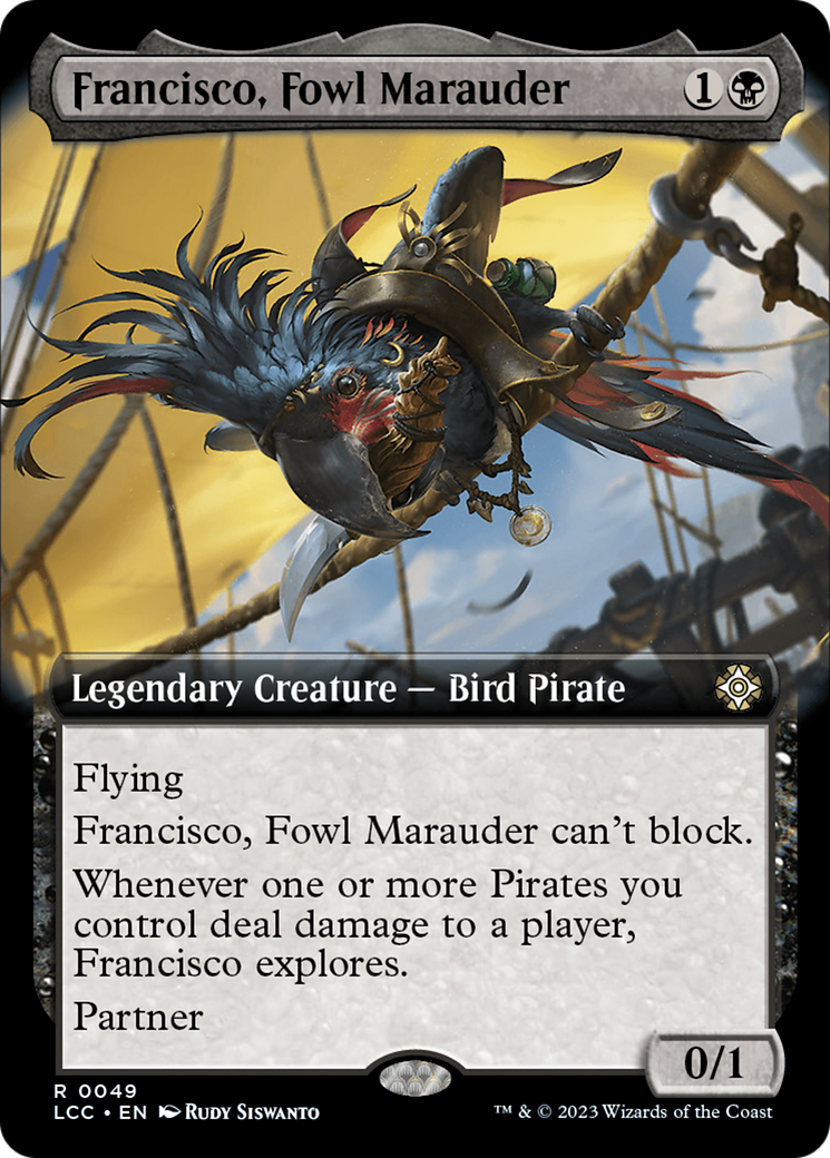 Francisco, Fowl Marauder (Extended Art) [The Lost Caverns of Ixalan Commander] | Galaxy Games LLC