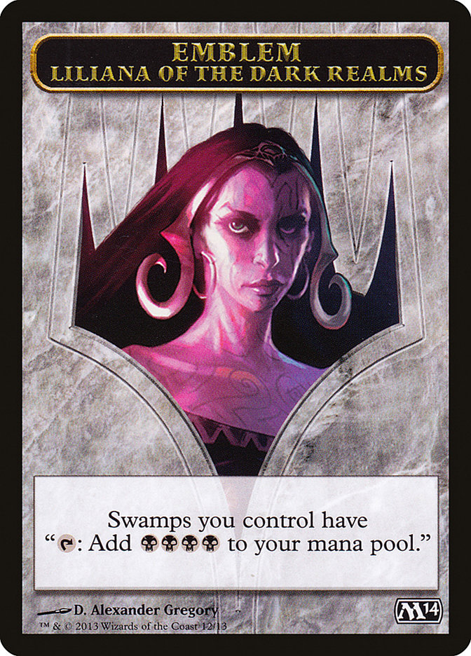 Liliana of the Dark Realms Emblem [Magic 2014 Tokens] | Galaxy Games LLC