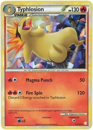 Typhlosion (32/123) (Cracked Ice Holo) [HeartGold & SoulSilver: Base Set] | Galaxy Games LLC