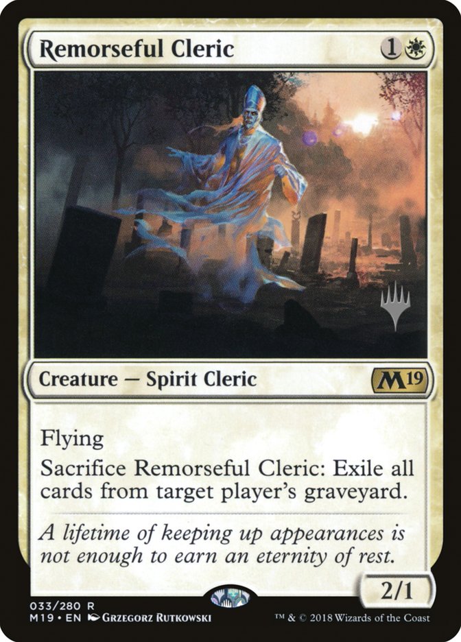 Remorseful Cleric (Promo Pack) [Core Set 2019 Promos] | Galaxy Games LLC