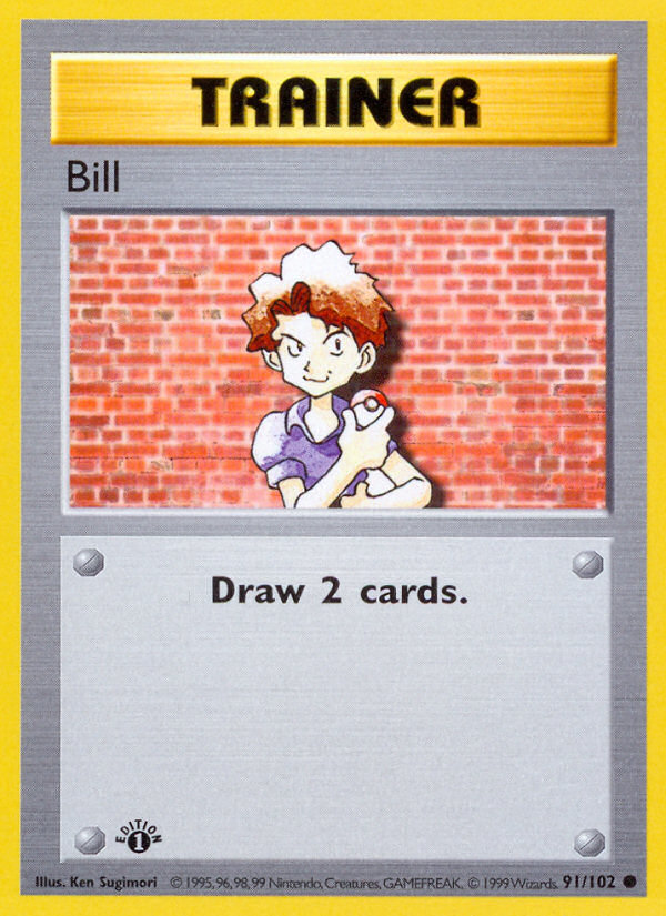 Bill (91/102) (Shadowless) [Base Set 1st Edition] | Galaxy Games LLC