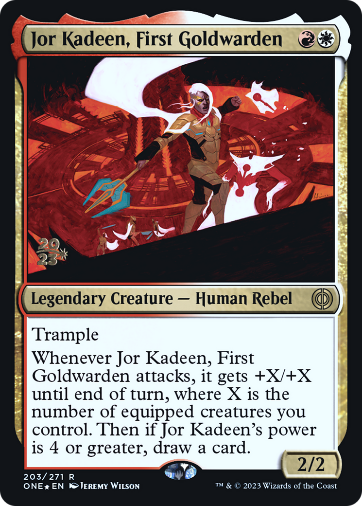 Jor Kadeen, First Goldwarden [Phyrexia: All Will Be One Prerelease Promos] | Galaxy Games LLC