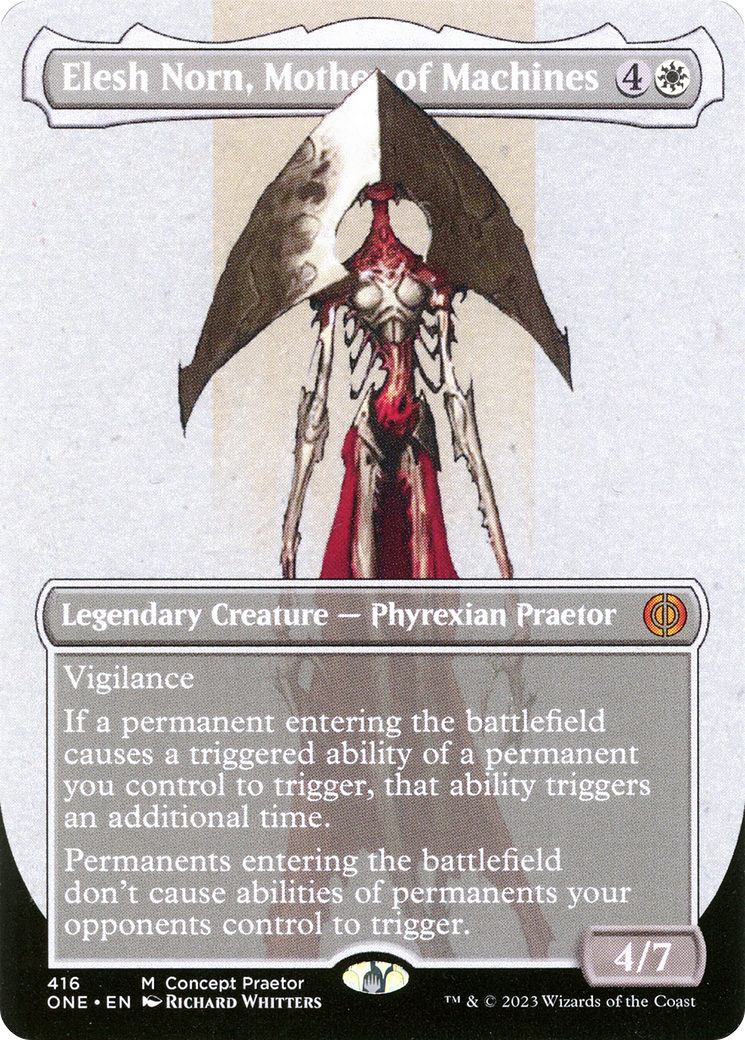 Elesh Norn, Mother of Machines (Borderless Concept Praetors) [Phyrexia: All Will Be One] | Galaxy Games LLC