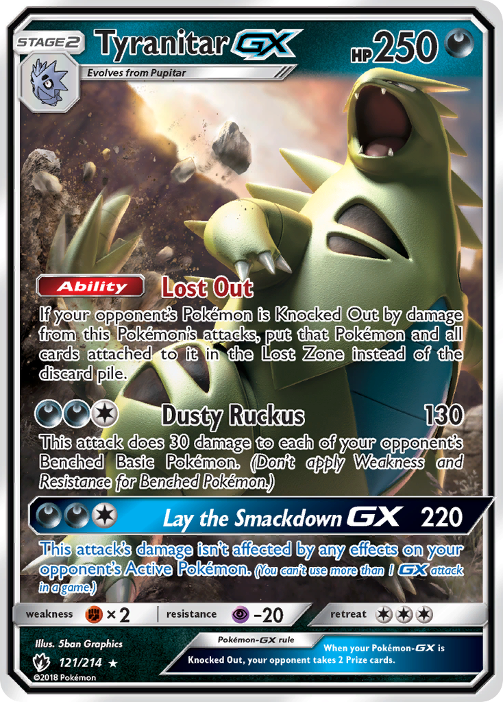 Tyranitar GX (121/214) [Sun & Moon: Lost Thunder] | Galaxy Games LLC