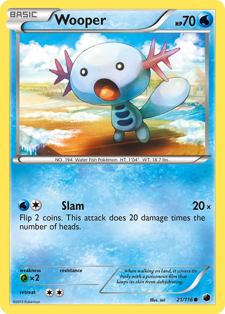 Wooper (21/116) [Black & White: Plasma Freeze] | Galaxy Games LLC