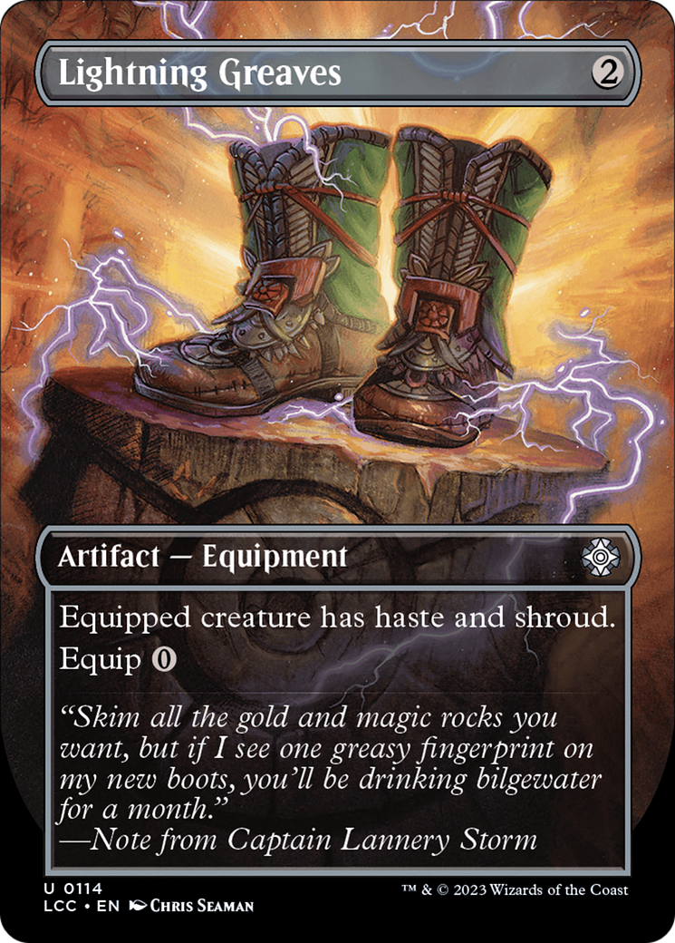 Lightning Greaves (Borderless) [The Lost Caverns of Ixalan Commander] | Galaxy Games LLC