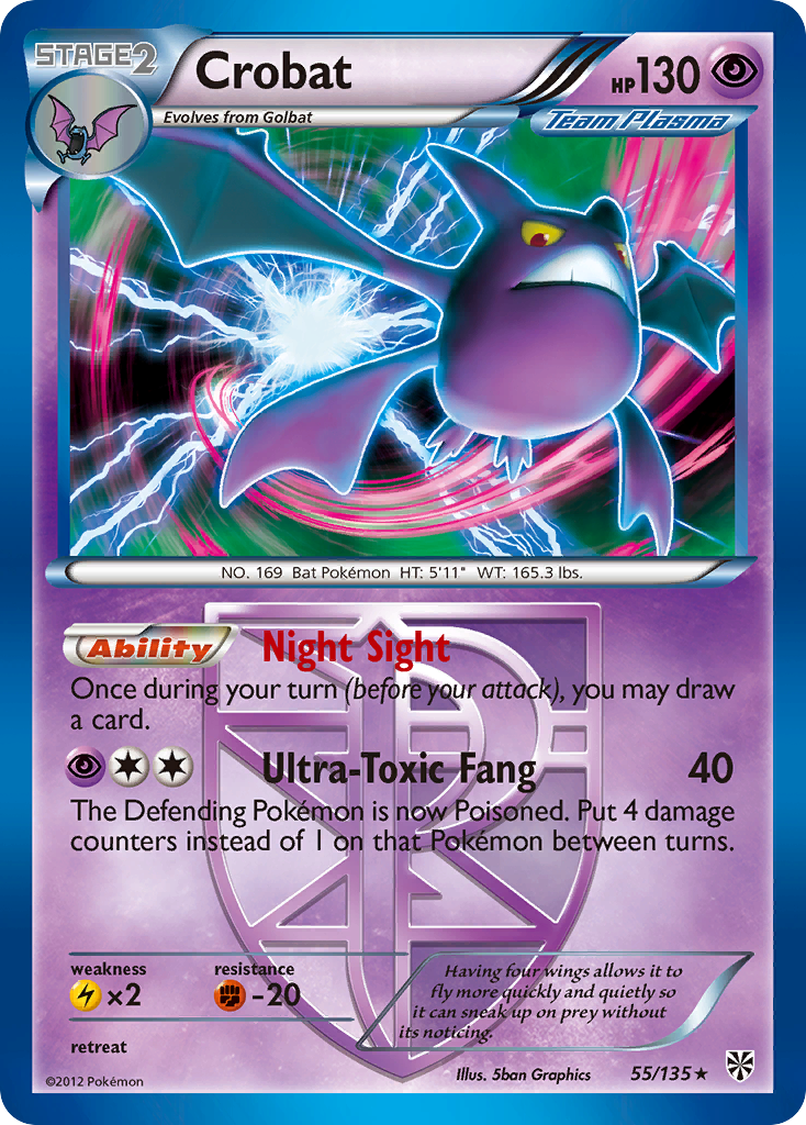 Crobat (55/135) [Black & White: Plasma Storm] | Galaxy Games LLC