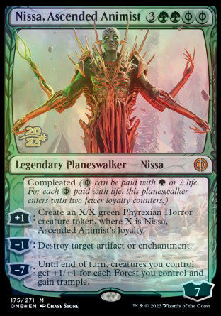 Nissa, Ascended Animist [Phyrexia: All Will Be One Prerelease Promos] | Galaxy Games LLC