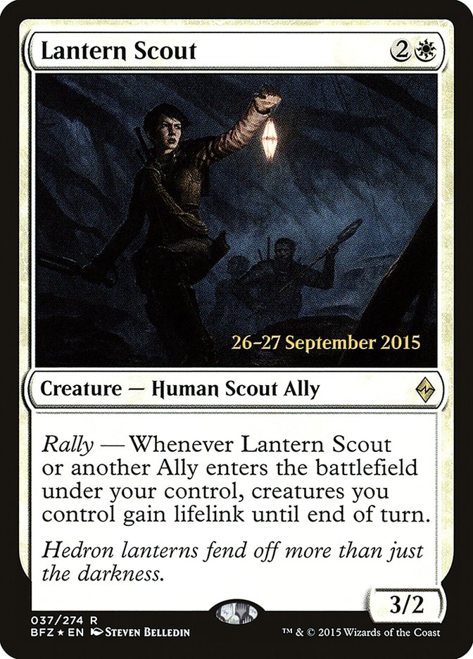 Lantern Scout [Battle for Zendikar Prerelease Promos] | Galaxy Games LLC