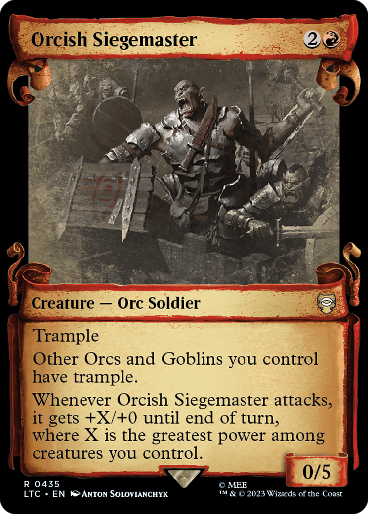 Orcish Siegemaster [The Lord of the Rings: Tales of Middle-Earth Commander Showcase Scrolls] | Galaxy Games LLC