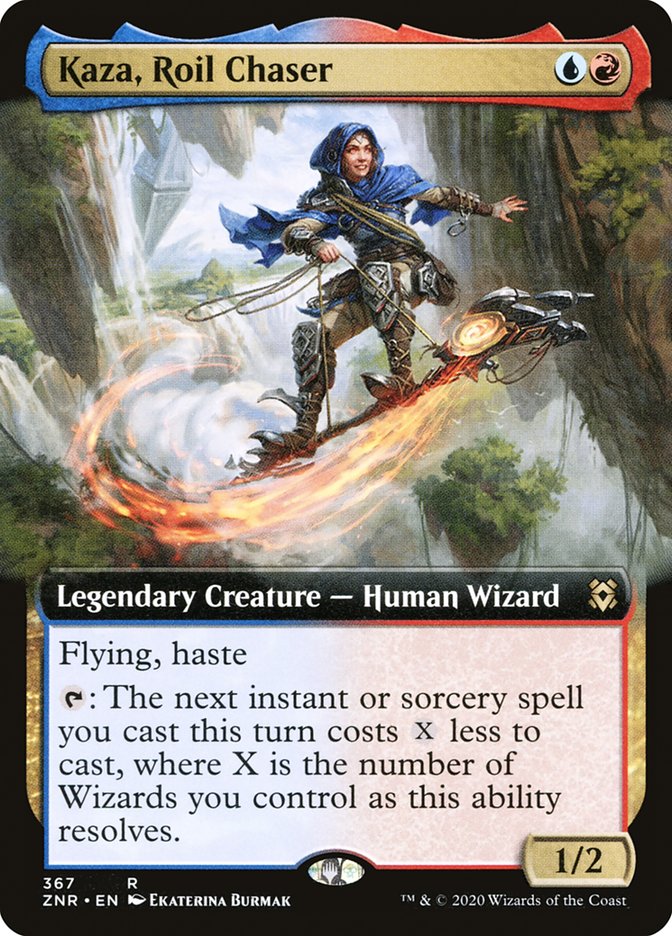 Kaza, Roil Chaser (Extended Art) [Zendikar Rising] | Galaxy Games LLC