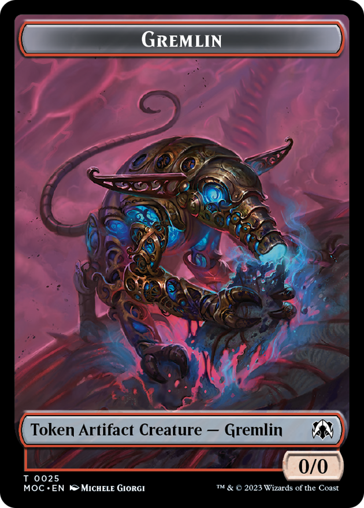 Treasure // Gremlin Double-Sided Token [March of the Machine Commander Tokens] | Galaxy Games LLC