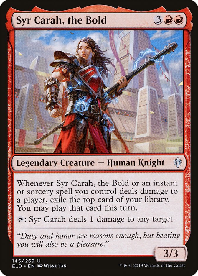 Syr Carah, the Bold [Throne of Eldraine] | Galaxy Games LLC