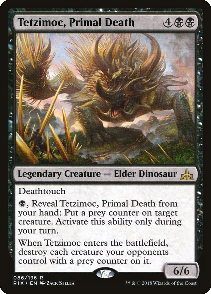 Tetzimoc, Primal Death [Rivals of Ixalan] | Galaxy Games LLC