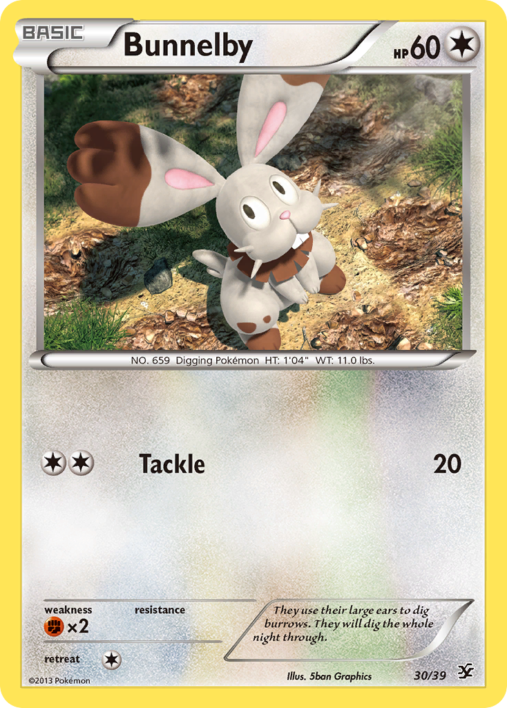 Bunnelby (30/39) [XY: Kalos Starter Set] | Galaxy Games LLC