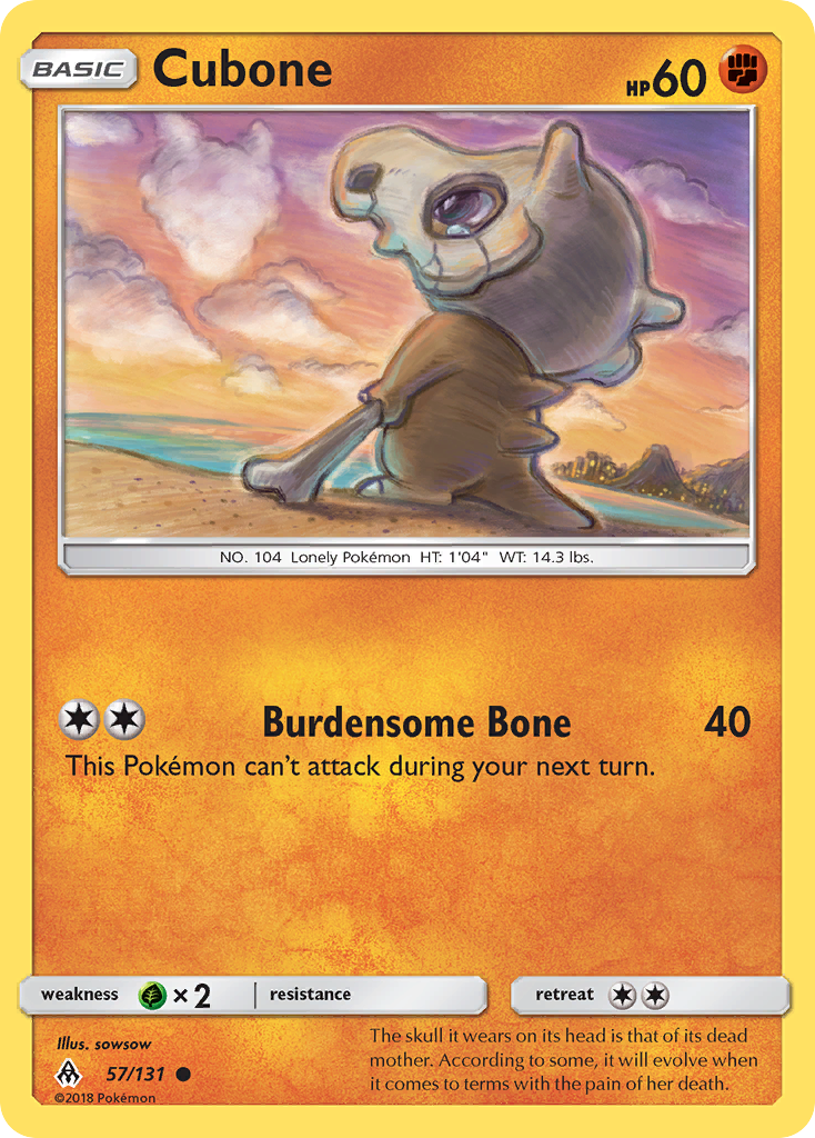 Cubone (57/131) [Sun & Moon: Forbidden Light] | Galaxy Games LLC