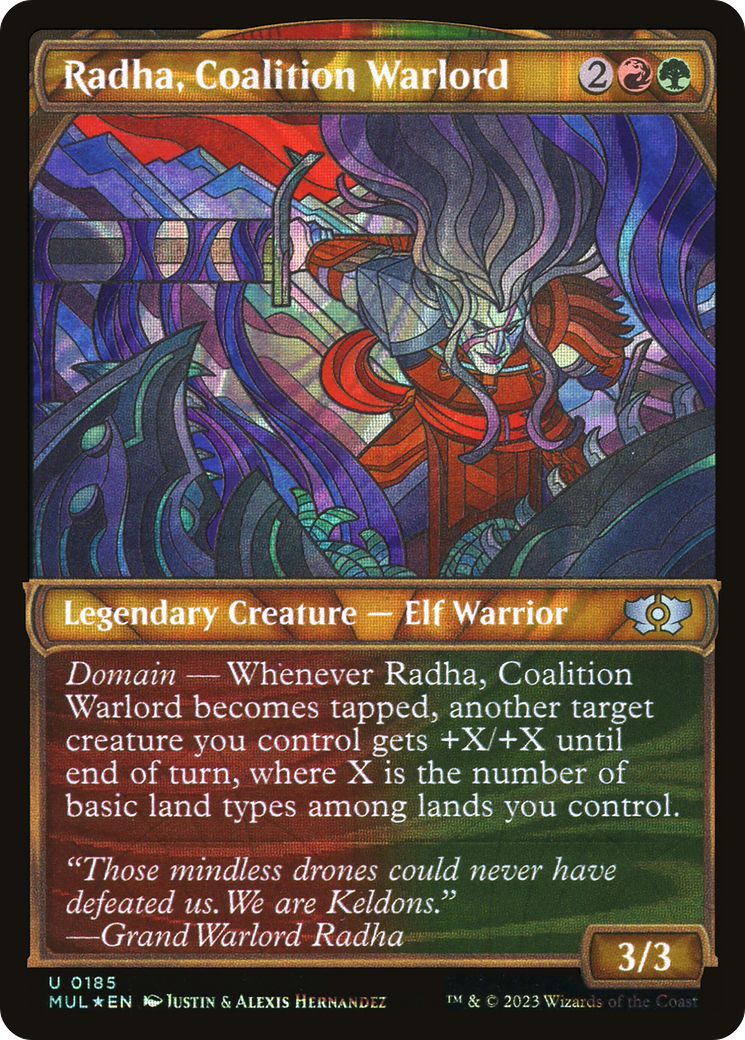 Radha, Coalition Warlord (Halo Foil) [Multiverse Legends] | Galaxy Games LLC