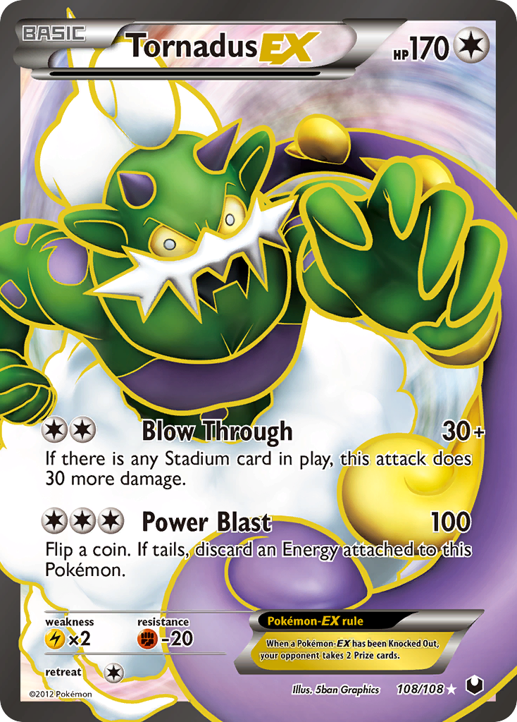 Tornadus EX (108/108) [Black & White: Dark Explorers] | Galaxy Games LLC