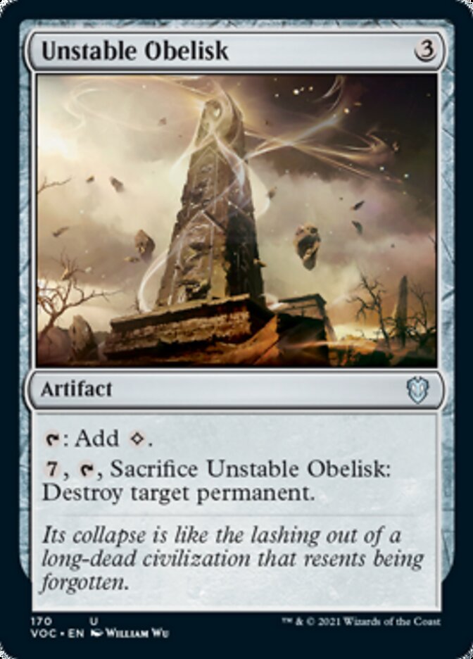 Unstable Obelisk [Innistrad: Crimson Vow Commander] | Galaxy Games LLC