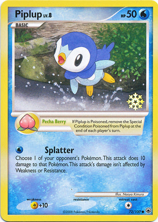 Piplup (72/100) [Countdown Calendar Promos] | Galaxy Games LLC